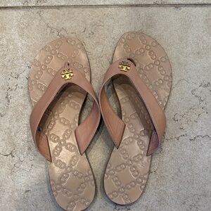 Tory Burch Light Pink Leather Sandals